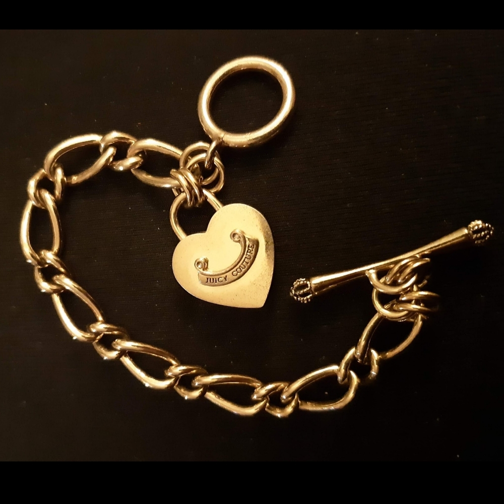 Juicy Couture Gold Heart Charm Bracelet